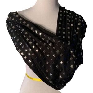 Infinity Scarf with Decorative Studs on Front Side Only